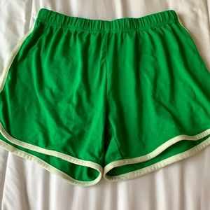 Green shorts